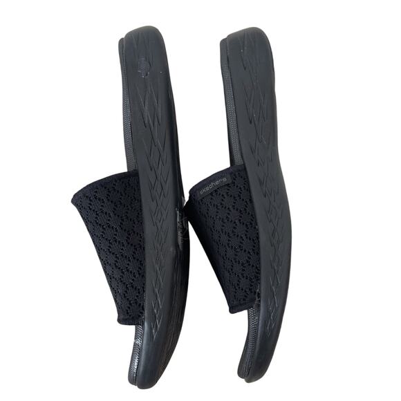 Skechers Goga Max Black Mesh Slides Sandals - Womens Sz 8M - Picture 6 of 11